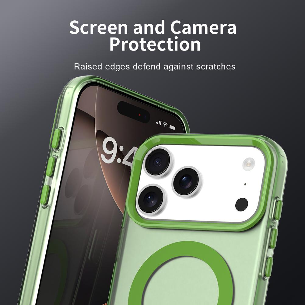 Compatible with iPhone 18 Pro Max C-type Candy Magsafe PC Dual-Layer TPU Phone Case - Green