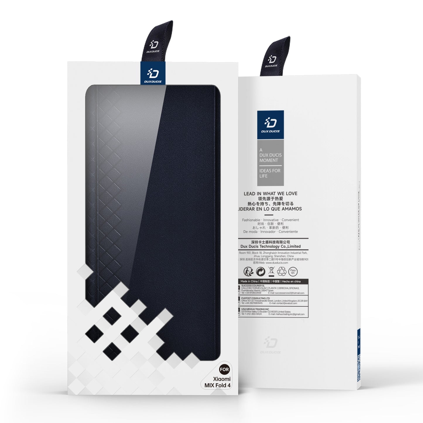 For Xiaomi Mix Fold 4 DUX DUCIS Bril Series PU + TPU Phone Case(Blue)