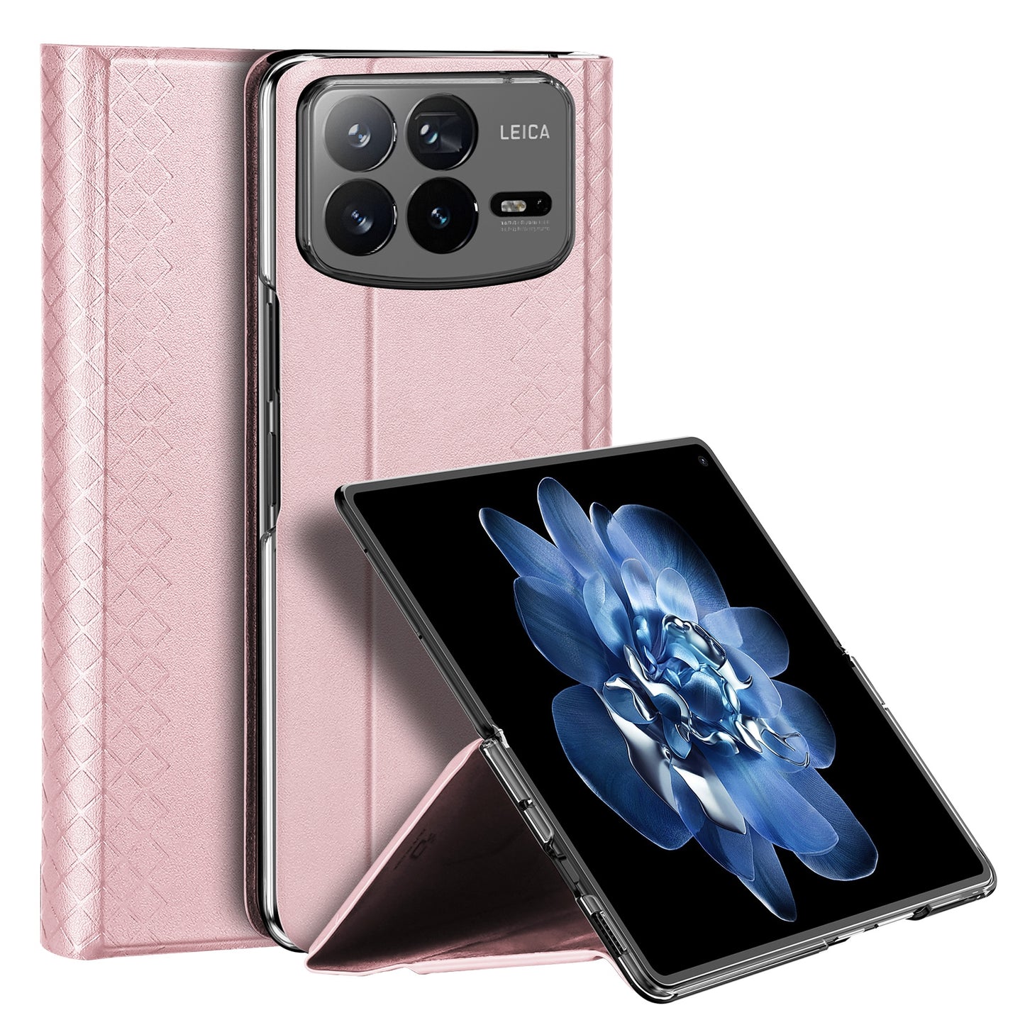 For Xiaomi Mix Fold 4 DUX DUCIS Bril Series PU + TPU Phone Case(Pink)