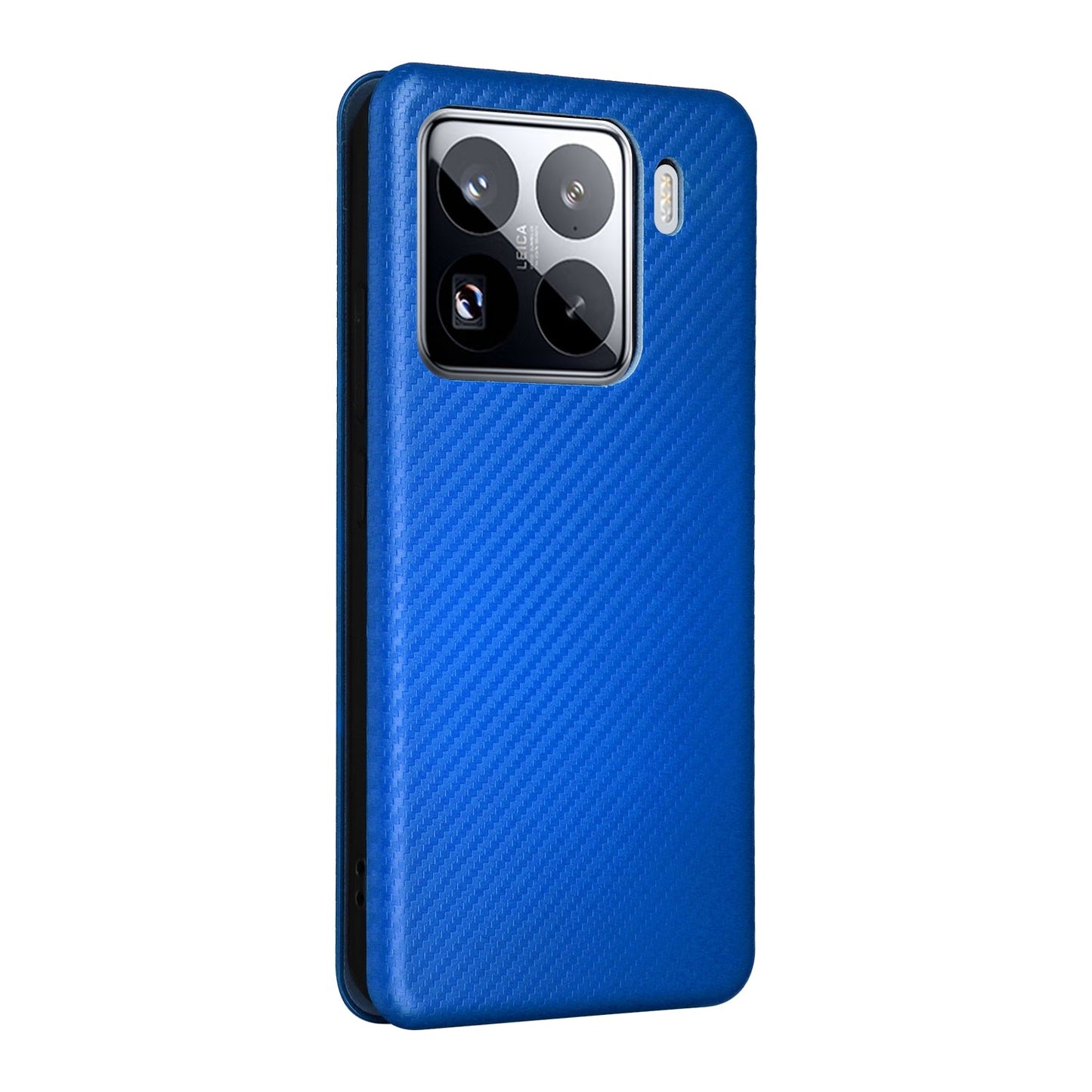 For Xiaomi 15 Carbon Fiber Texture Flip Leather Phone Case(Blue)