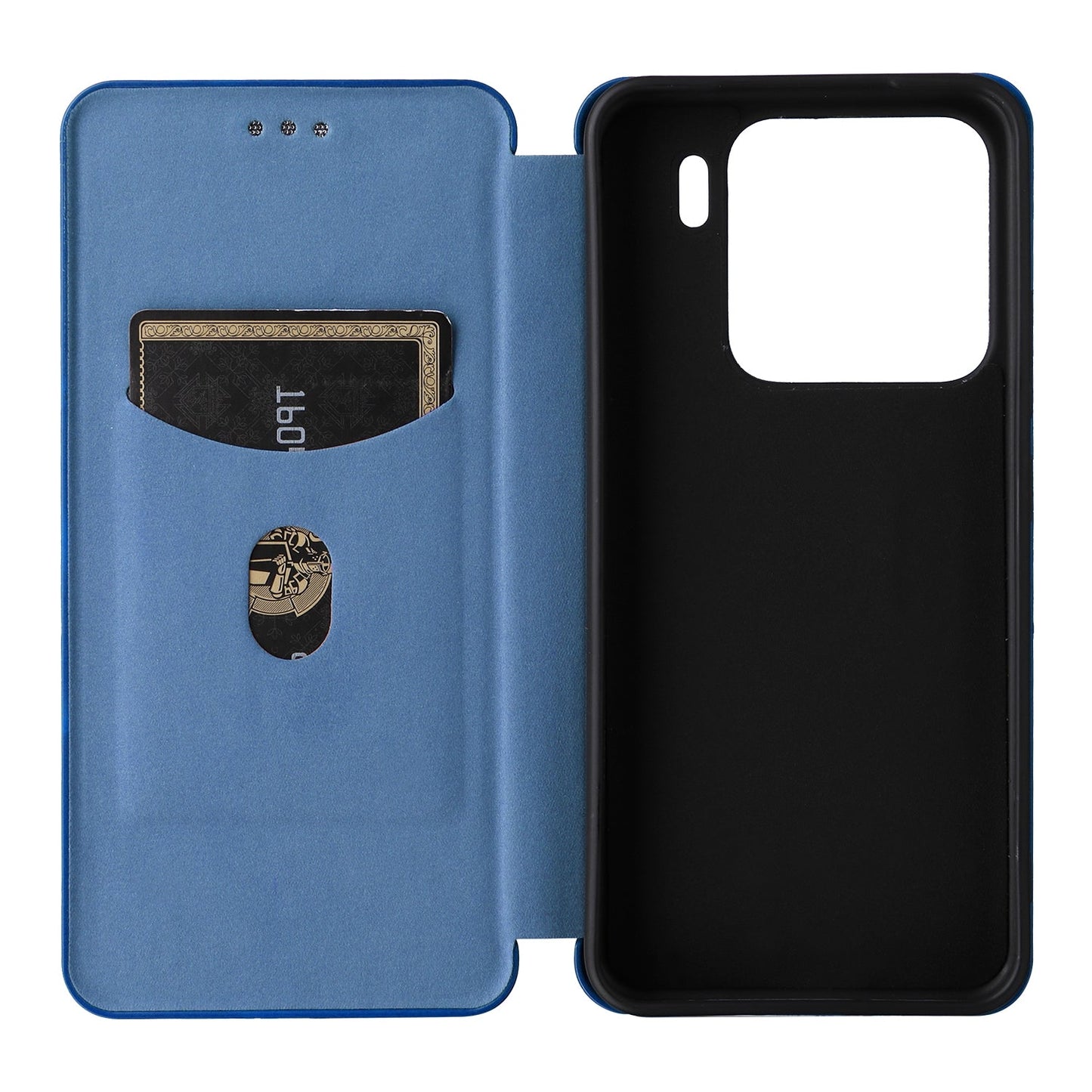 For Xiaomi 15 Carbon Fiber Texture Flip Leather Phone Case(Blue)
