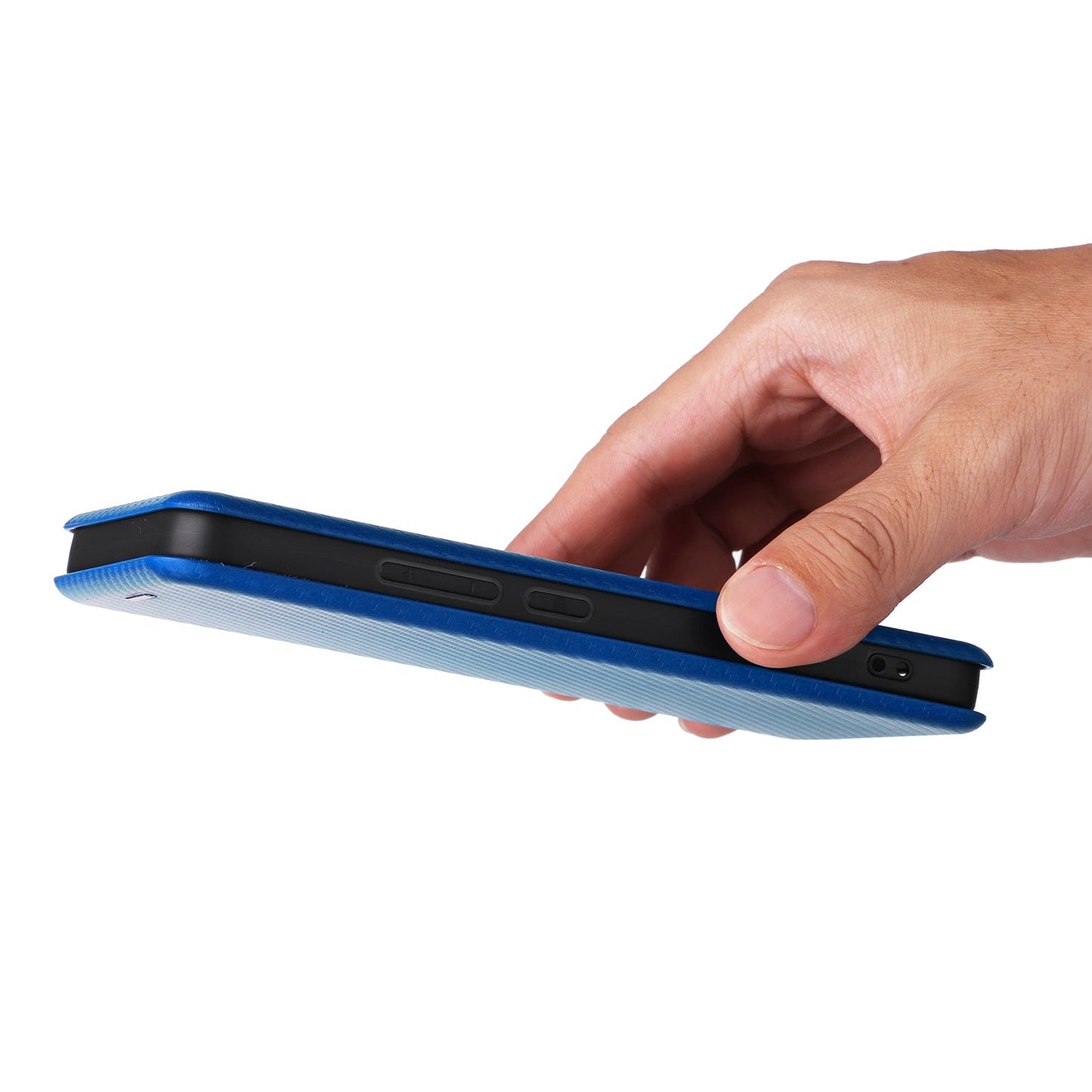 For Xiaomi 15 Carbon Fiber Texture Flip Leather Phone Case(Blue)