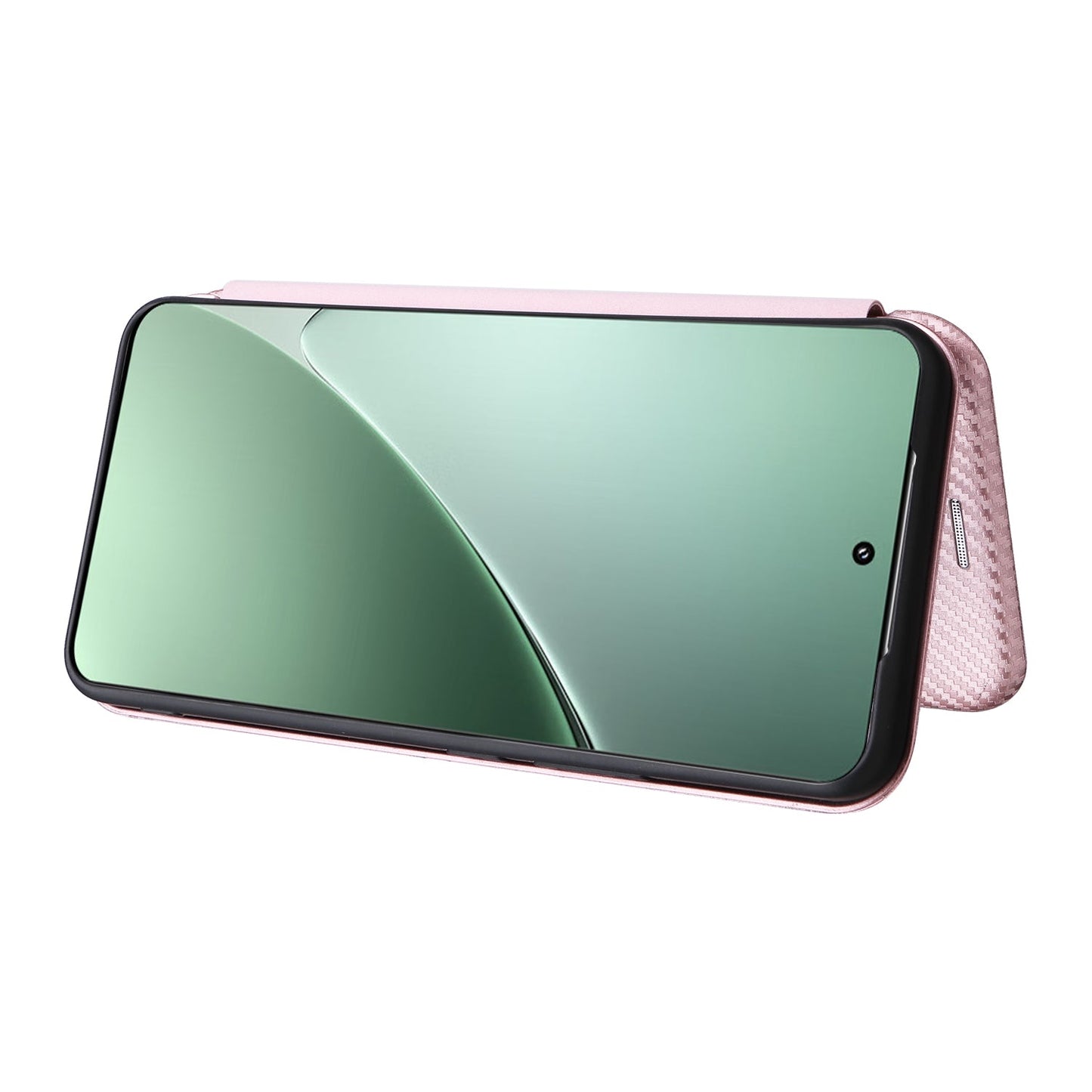 For Xiaomi 15 Pro Carbon Fiber Texture Flip Leather Phone Case(Pink)