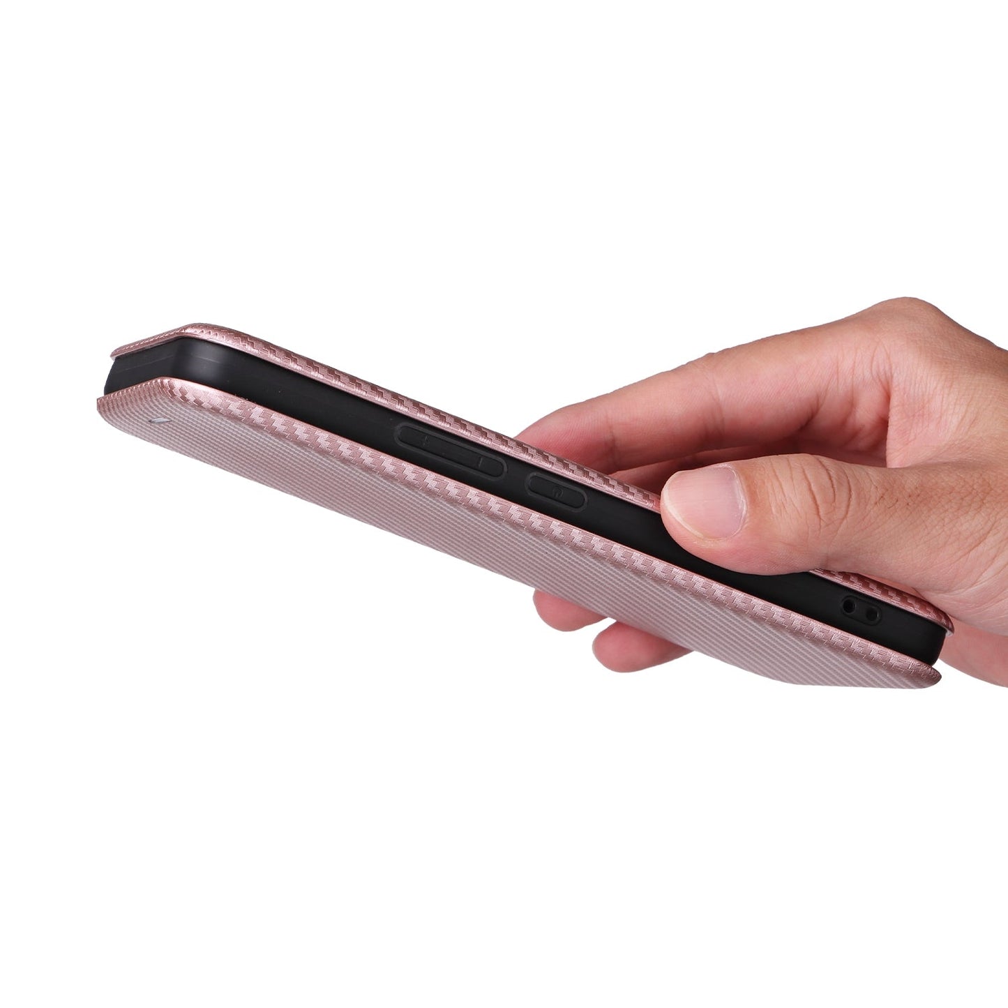 For Xiaomi 15 Pro Carbon Fiber Texture Flip Leather Phone Case(Pink)