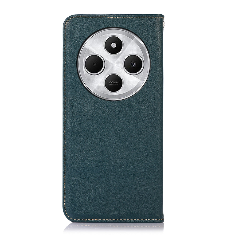 For Redmi 14C 4G KHAZNEH Nappa Top Layer Cowhide Leather Phone Case(Green)