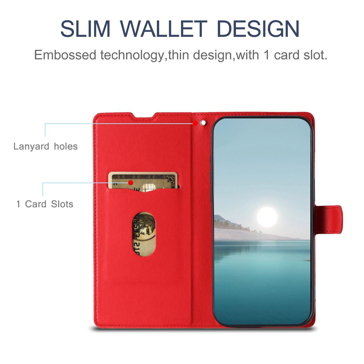 Compatible with iPhone 18 Pro Max Voltage Ultra-thin Dot Leather Phone Case - Red