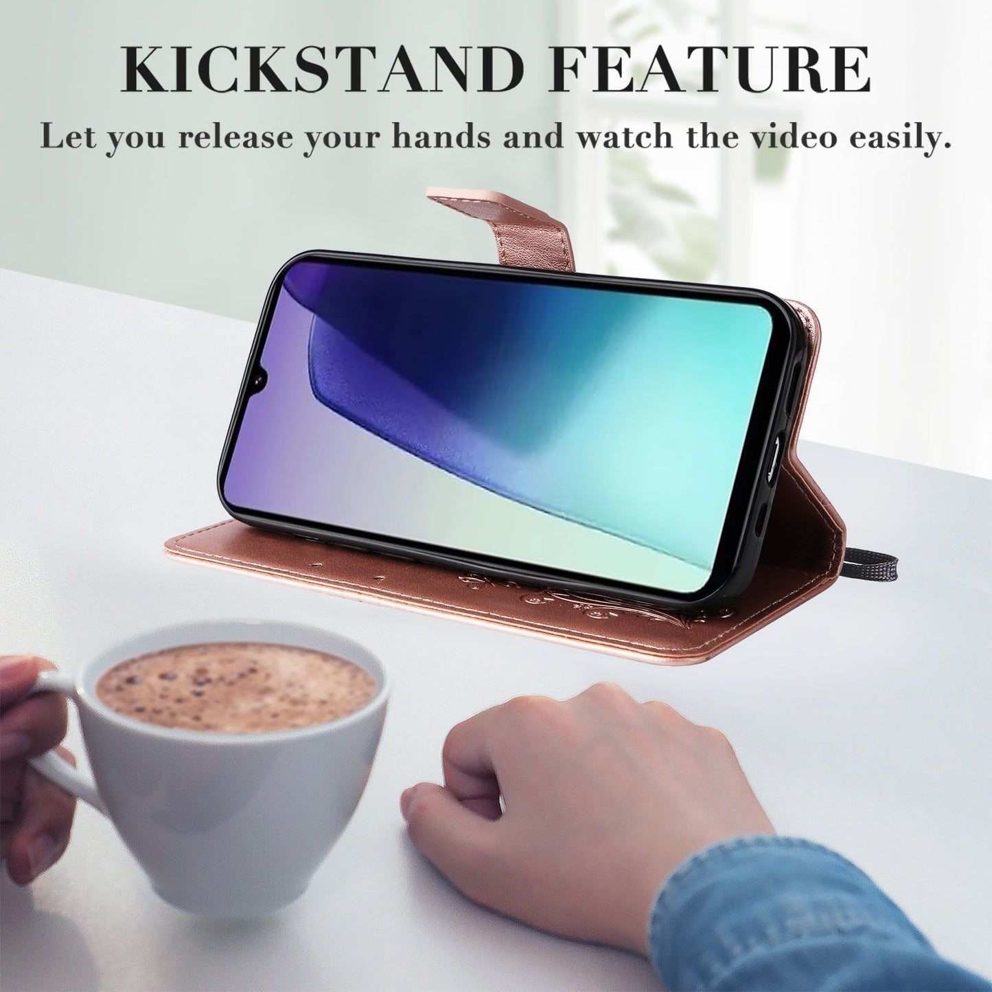 For Redmi 14C 4G Global 3D Butterfly Embossed Pattern Flip Leather Phone Case(Rose Gold)