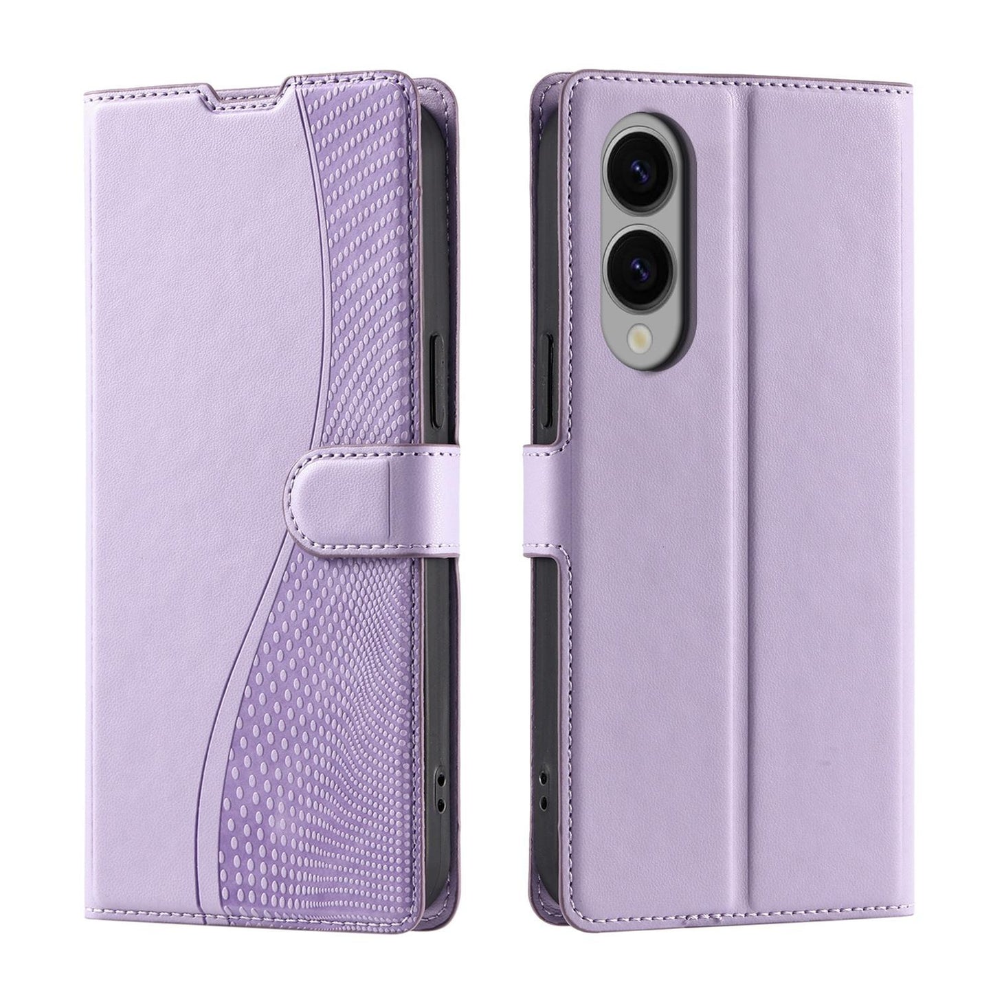 For Samsung Galaxy S25 Edge 5G Voltage Ultra-thin Dot Leather Phone Case(Purple)