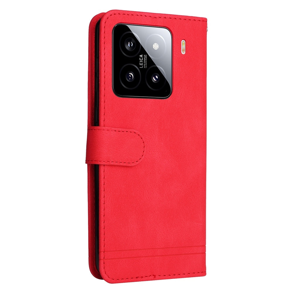 For Xiaomi 15 Skin Feel Life Tree Metal Button Leather Phone Case(Red)