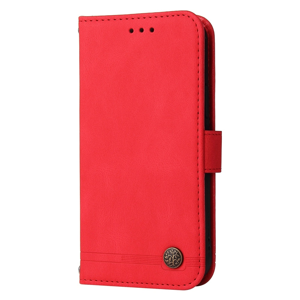 For Xiaomi 15 Pro Skin Feel Life Tree Metal Button Leather Phone Case(Red)