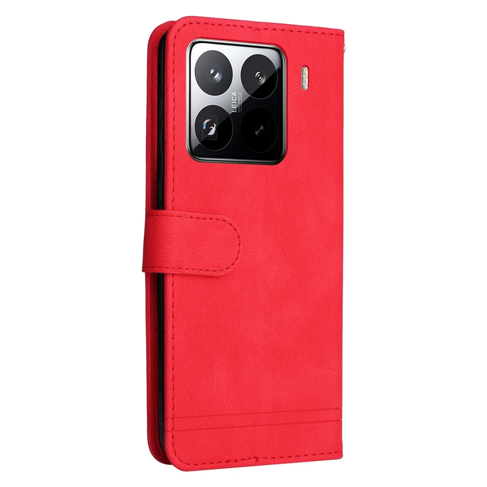 For Xiaomi 15 Pro Skin Feel Life Tree Metal Button Leather Phone Case(Red)