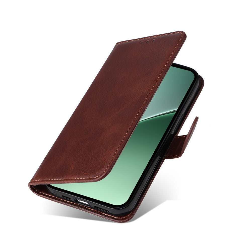 For Xiaomi 15 Pro Classic Calf Texture Flip Leather Phone Case(Brown)