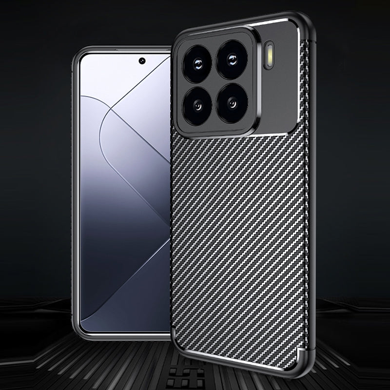 For Xiaomi 15 Pro Carbon Fiber Texture Shockproof TPU Phone Case(Black)