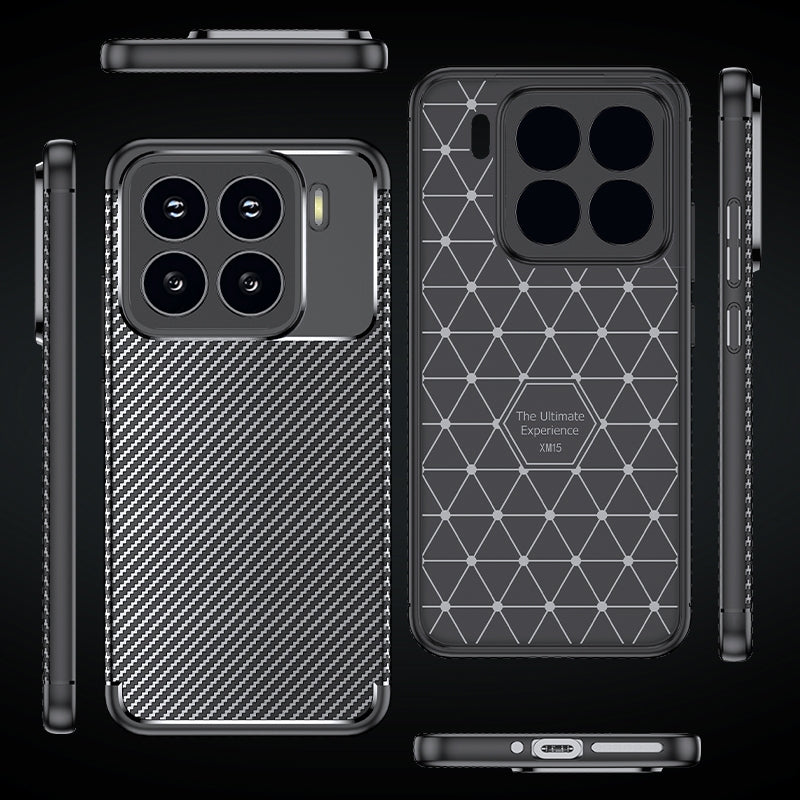 For Xiaomi 15 Pro Carbon Fiber Texture Shockproof TPU Phone Case(Black)