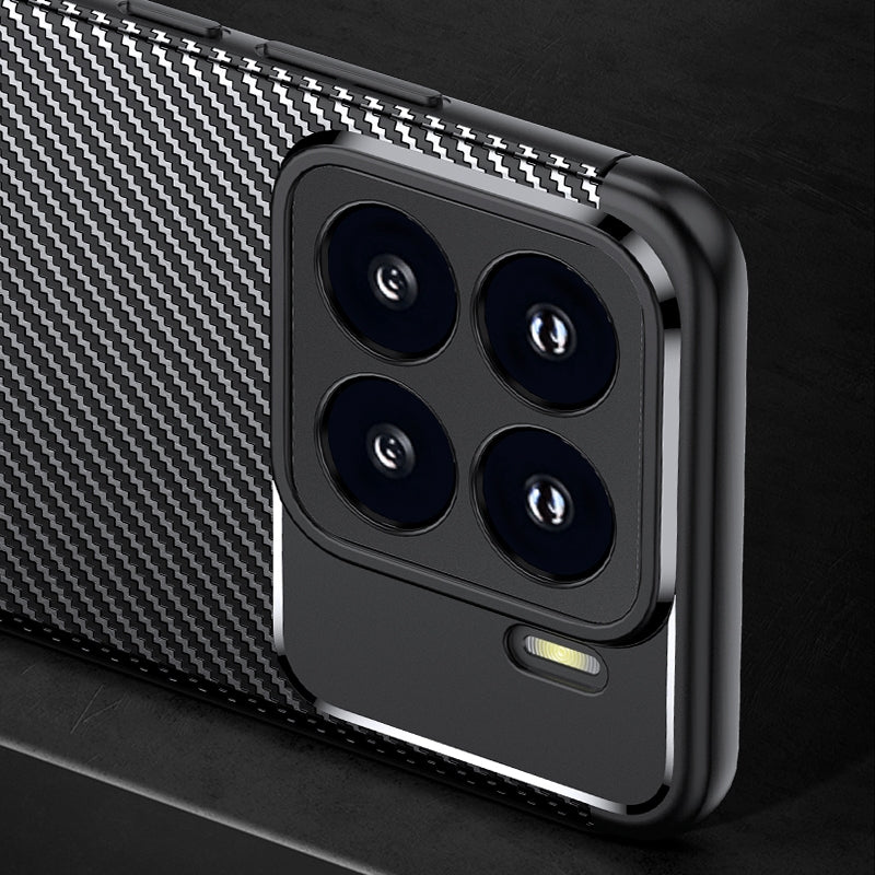 For Xiaomi 15 Pro Carbon Fiber Texture Shockproof TPU Phone Case(Black)