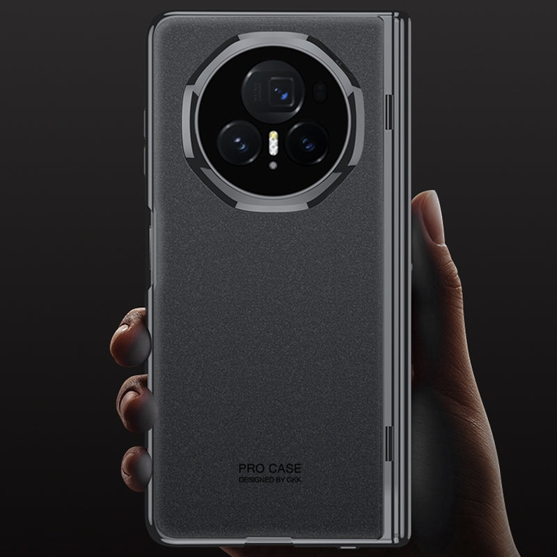 For Honor Magic V3 GKK Integrated Magnetic Fold Hinge AG Phantom Shockproof Phone Case(Black)