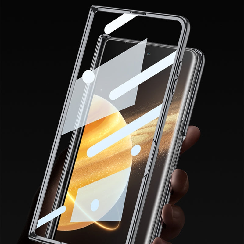 For Honor Magic V3 GKK Integrated Magnetic Fold Hinge AG Phantom Shockproof Phone Case(Sand Gold)