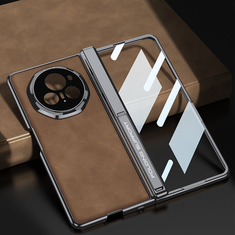 For Honor Magic V3 GKK Integrated Magnetic Fold Hinge Leather Shockproof Phone Case(Matte Black)