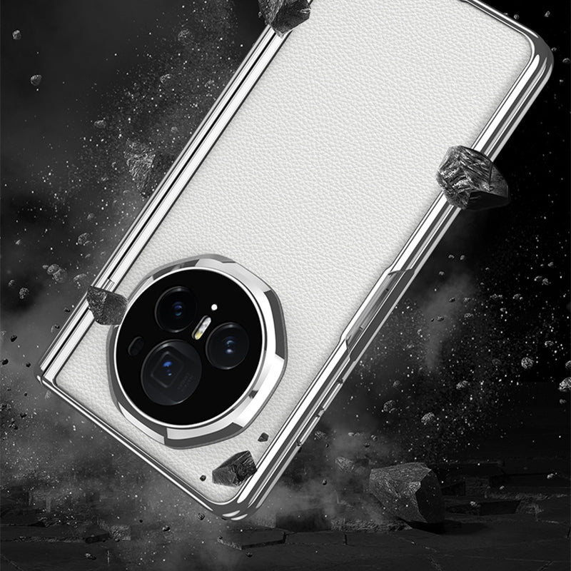 For Honor Magic V3 GKK Integrated Magnetic Fold Hinge Leather Shockproof Phone Case(Silver)