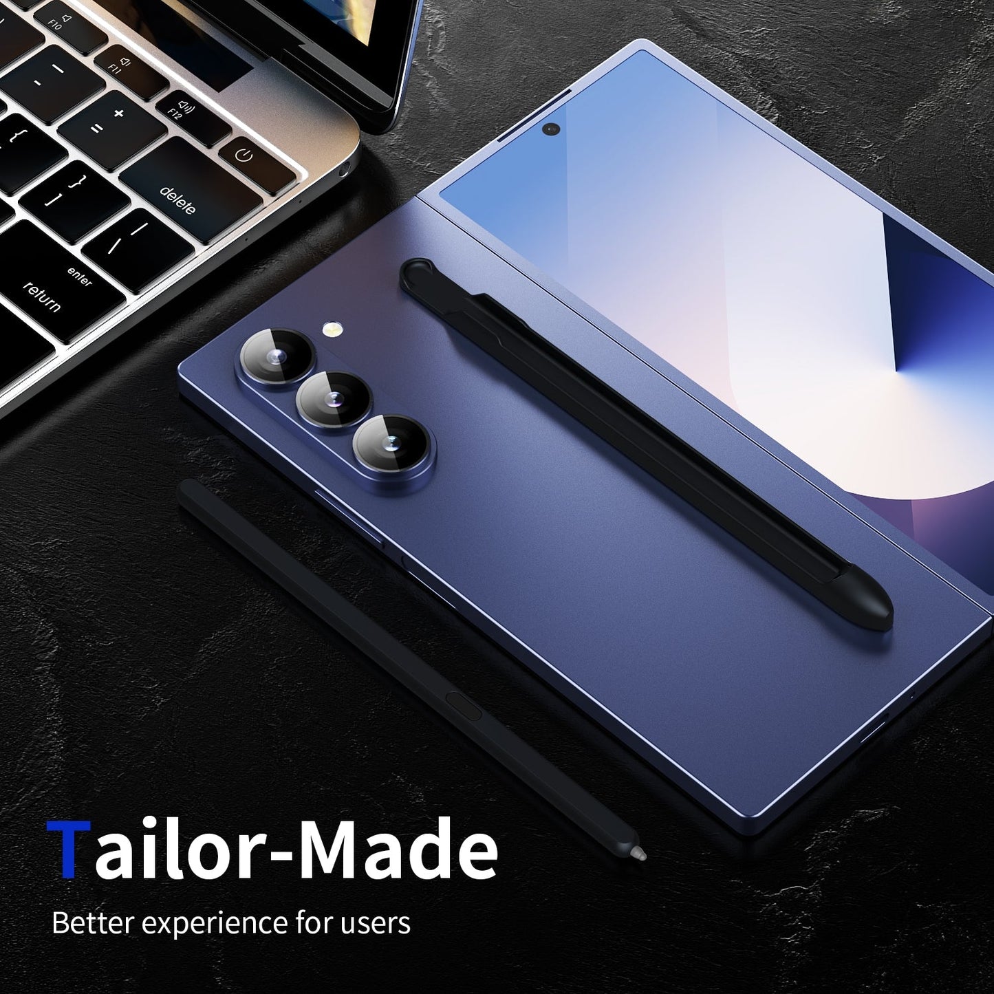 For Samsung Galaxy Z Fold6 / 5 / 4 / 3 Electromagnetic Stylus Pen with Pen Slot(Black)