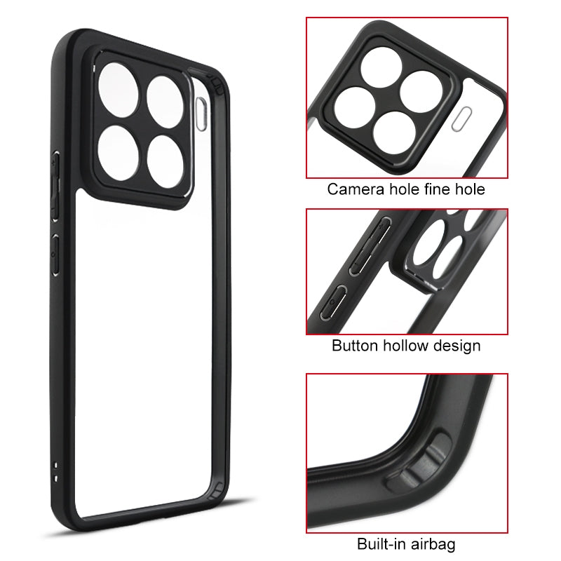 For Xiaomi 15 Pro Frosted TPU Hybrid Transparent PC Phone Case