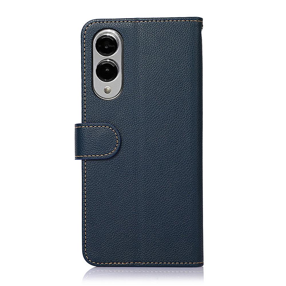 For Samsung Galaxy S25 Edge 5G KHAZNEH Litchi Texture Leather RFID Phone Case(Blue)