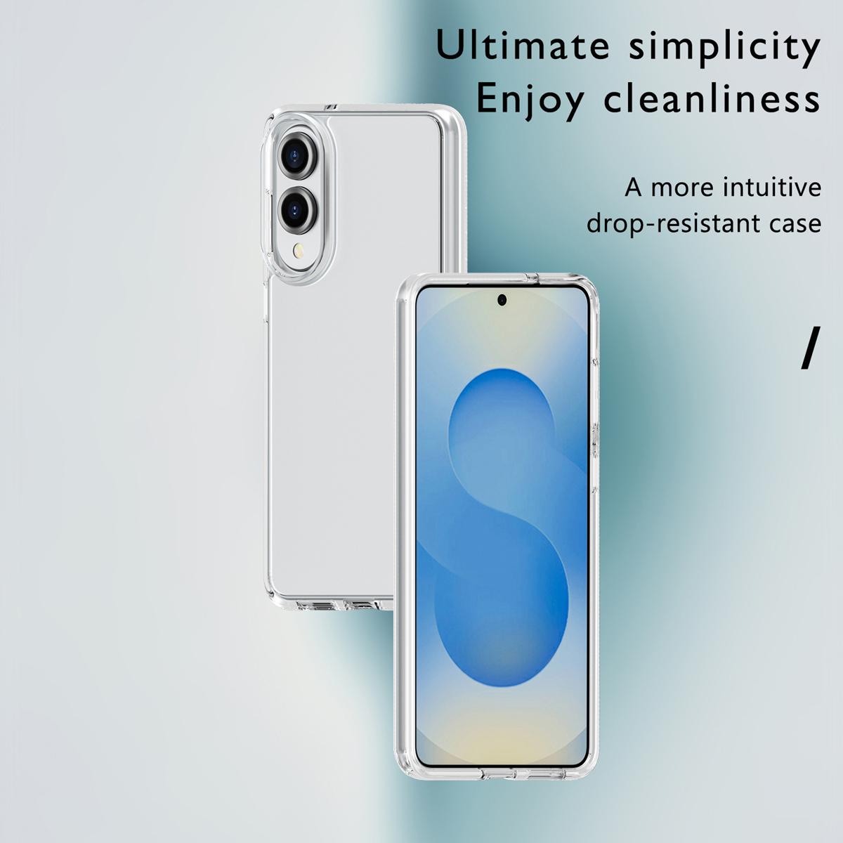 For Samsung Galaxy S25 Edge 5G Terminator Style Shockproof Phone Case(Transparent)