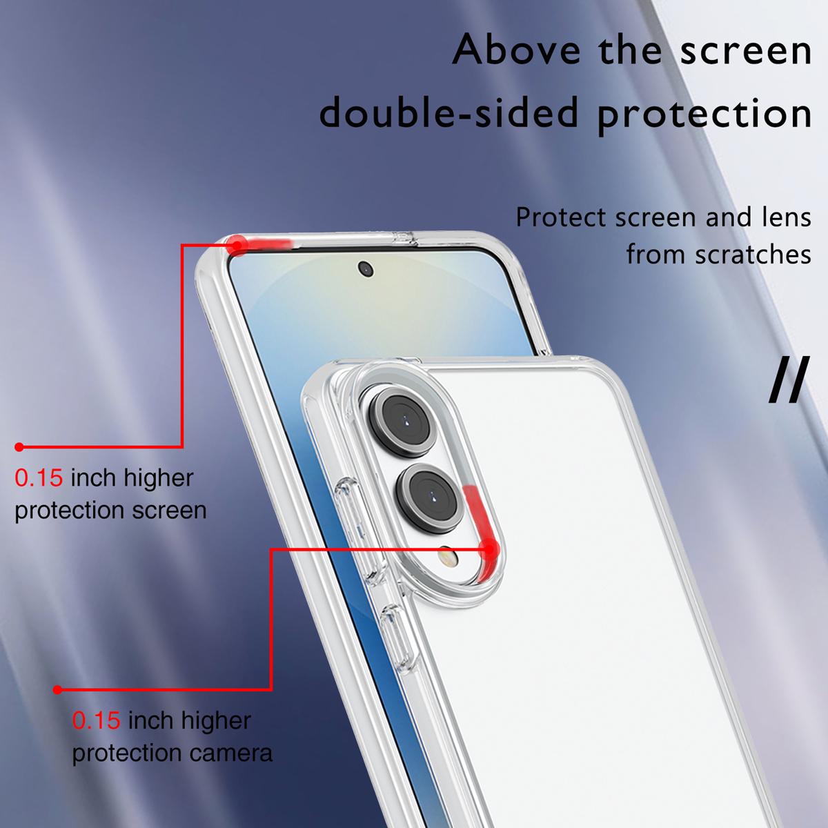 For Samsung Galaxy S25 Edge 5G Terminator Style Shockproof Phone Case(Transparent)