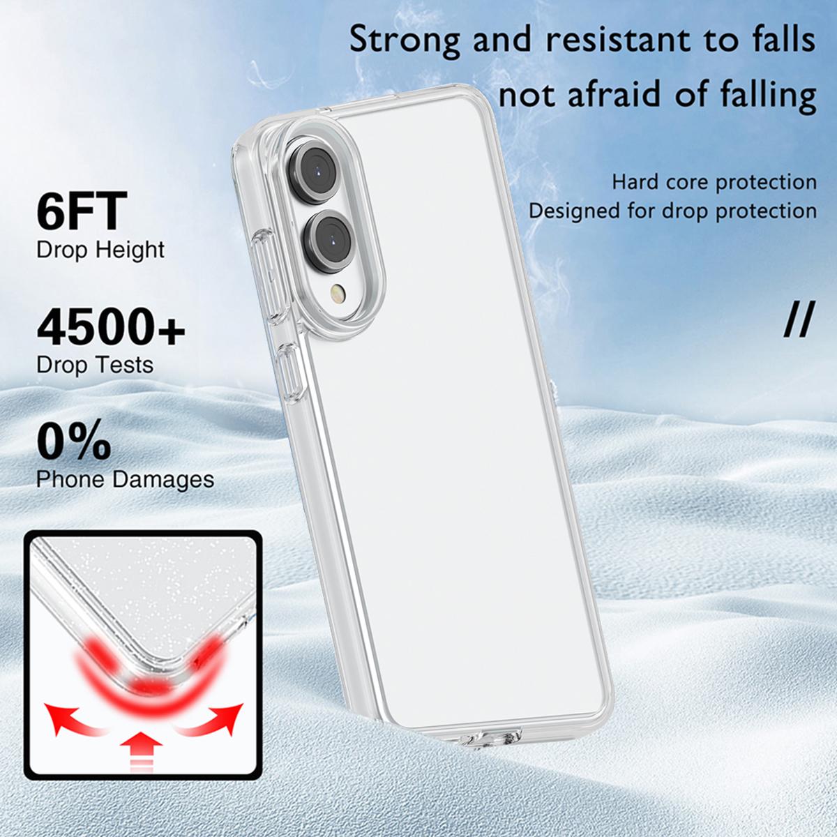 For Samsung Galaxy S25 Edge 5G Terminator Style Shockproof Phone Case(Transparent)