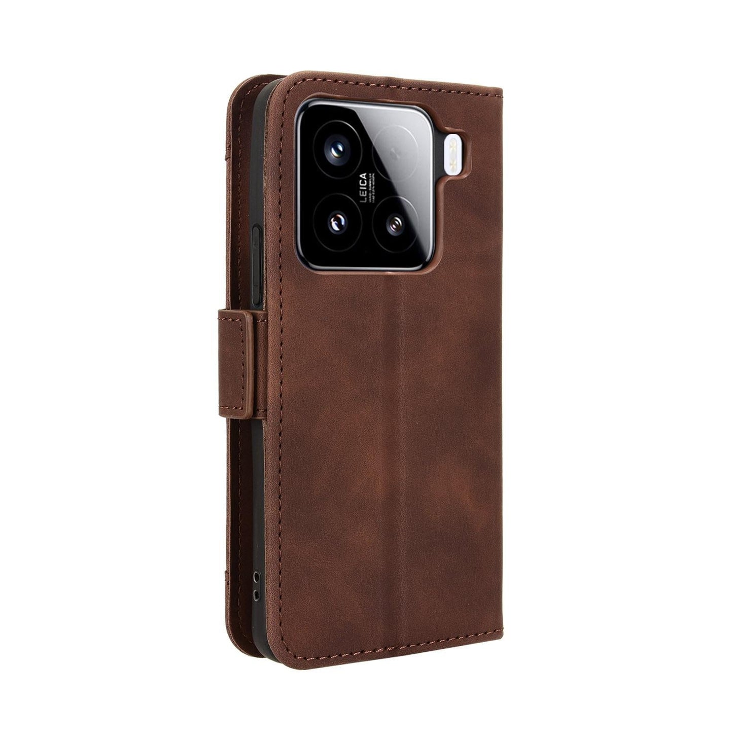 For Xiaomi 15 Skin Feel Calf Texture Card Slots Leather Phone Case(Brown)