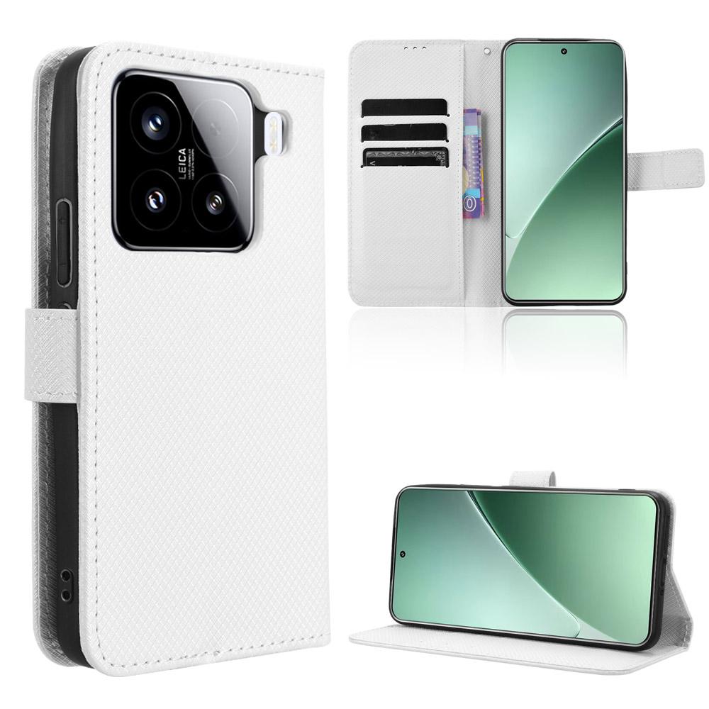 For Xiaomi 15 Pro Diamond Texture Leather Phone Case(White)