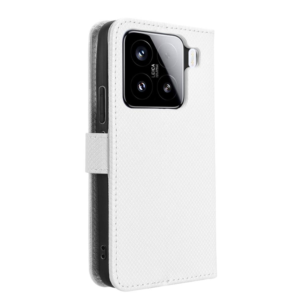 For Xiaomi 15 Pro Diamond Texture Leather Phone Case(White)
