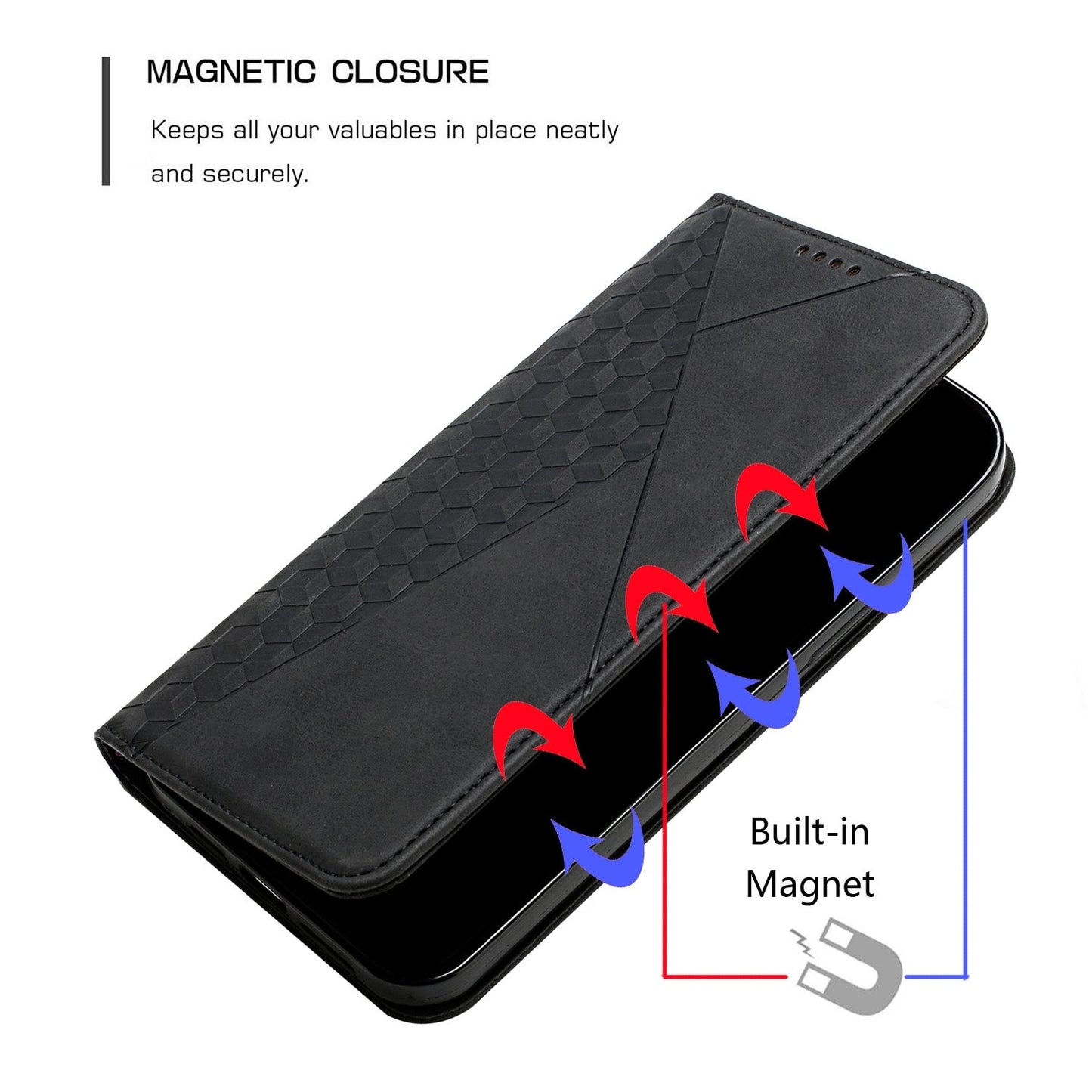For Xiaomi 15 Diamond Splicing Skin Feel Magnetic Leather Phone Case(Black)