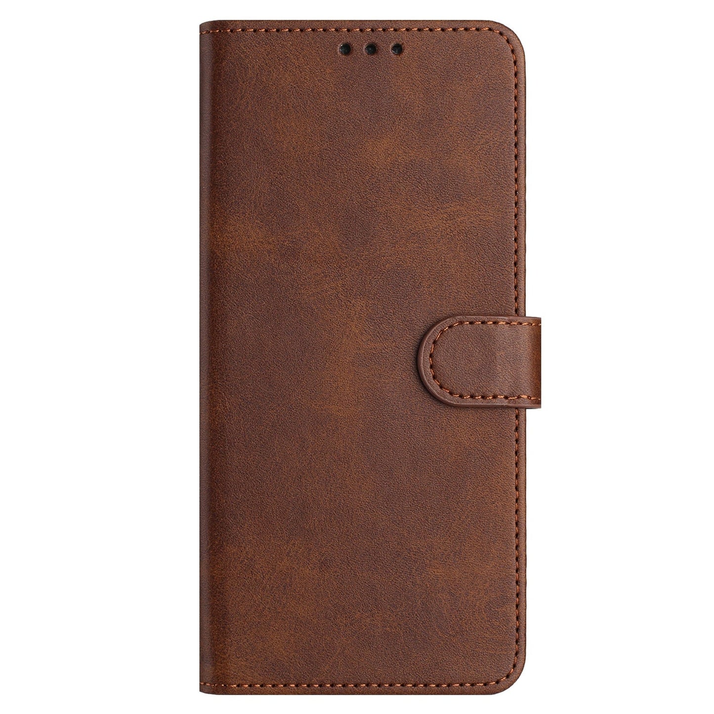 For Redmi 14C 4G Solid Calf Texture Flip Leather Phone Case(Brown)