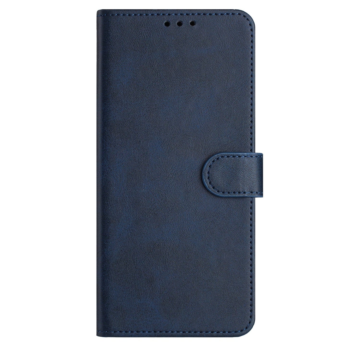 For Redmi 14C 4G Solid Calf Texture Flip Leather Phone Case(Dark Blue)