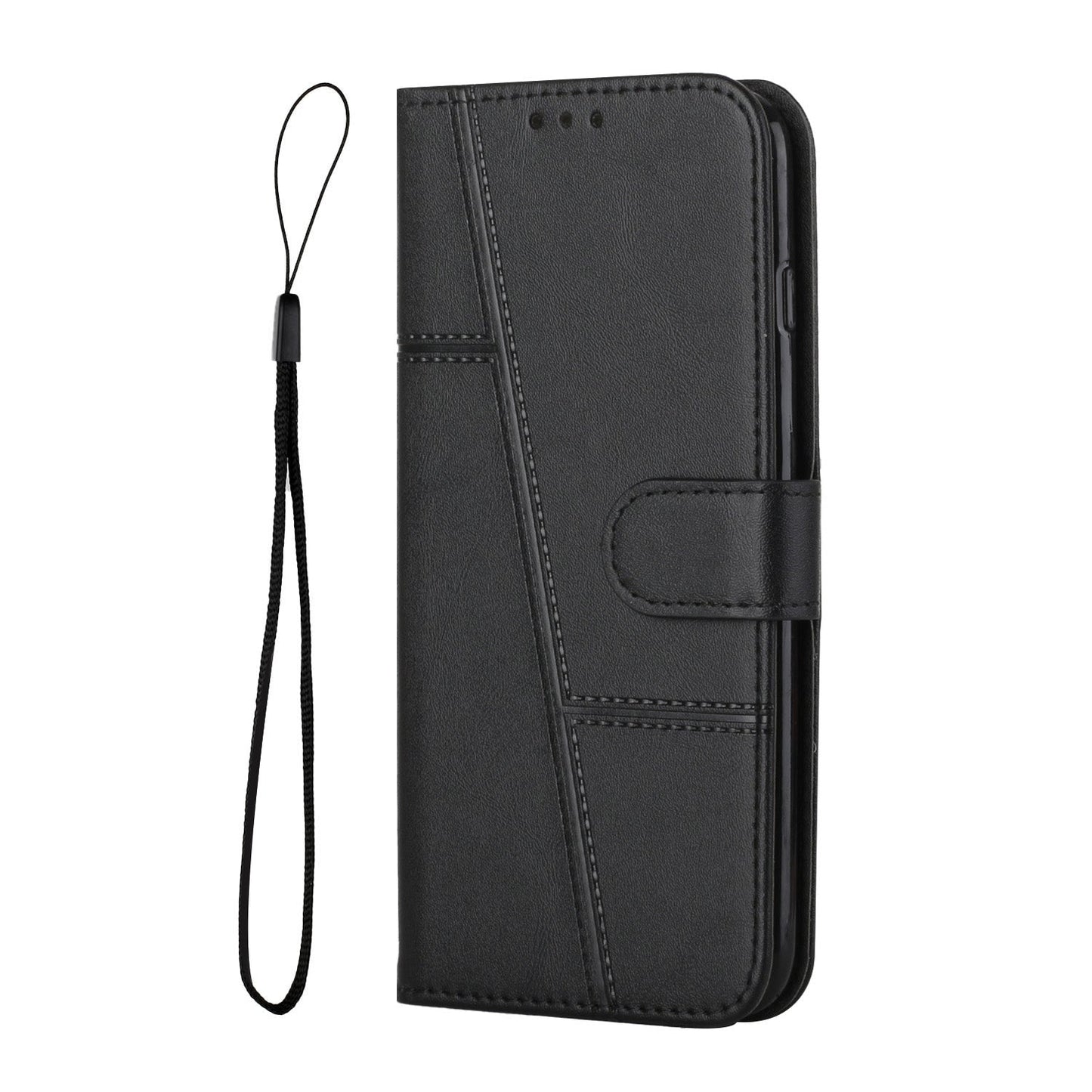 For Xiaomi 15 Pro Stitching Calf Texture Buckle Leather Phone Case(Black)