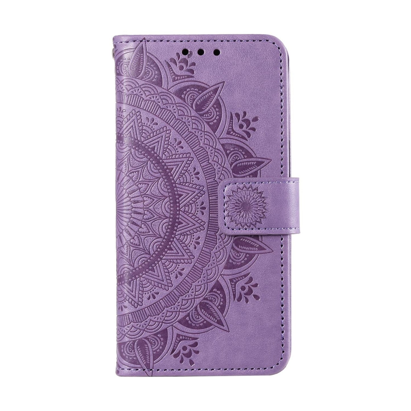 For Samsung Galaxy S25 Edge 5G Totem Flower Embossed Leather Phone Case(Purple)