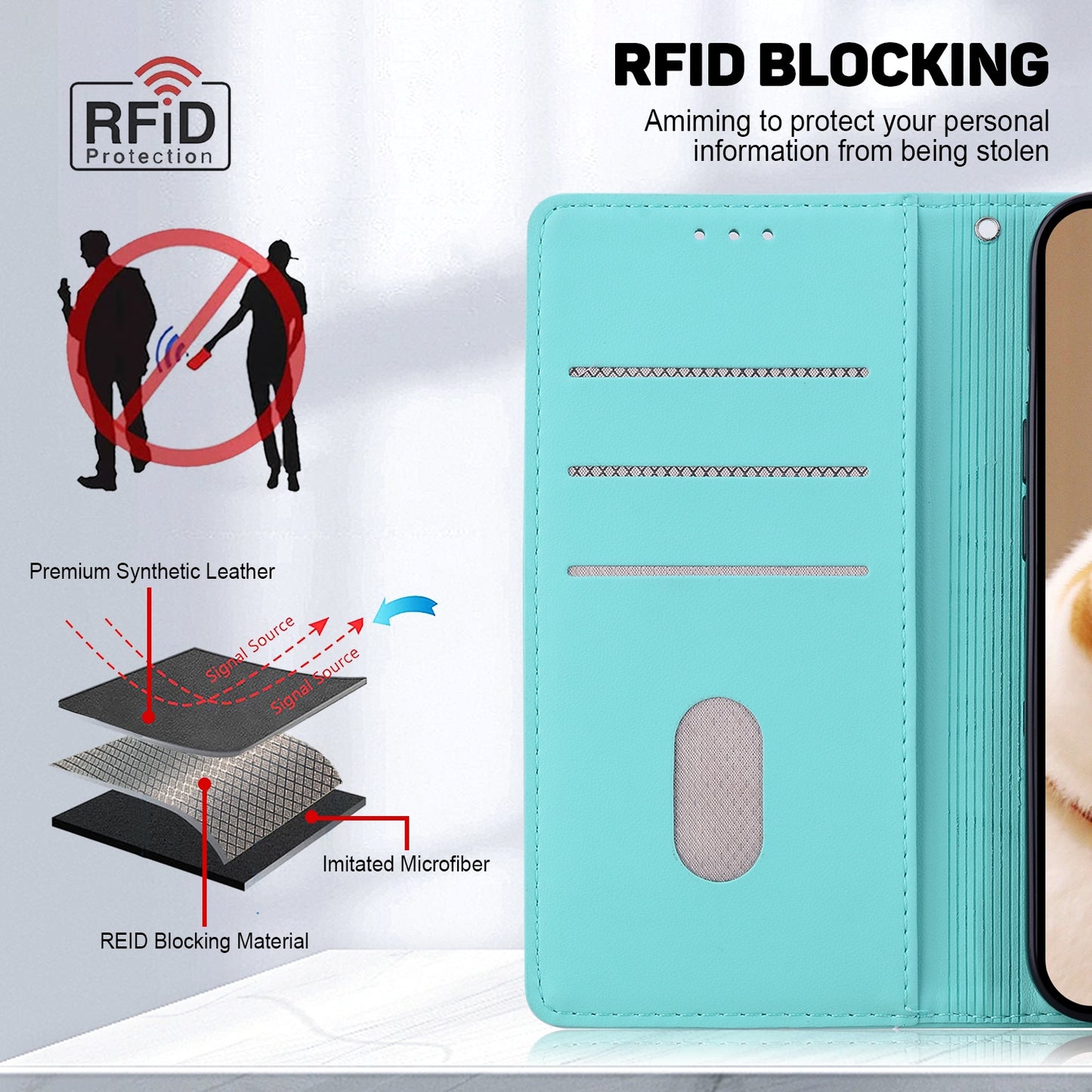 For OPPO K12 Cute Cats RFID Leather Phone Case(Green)