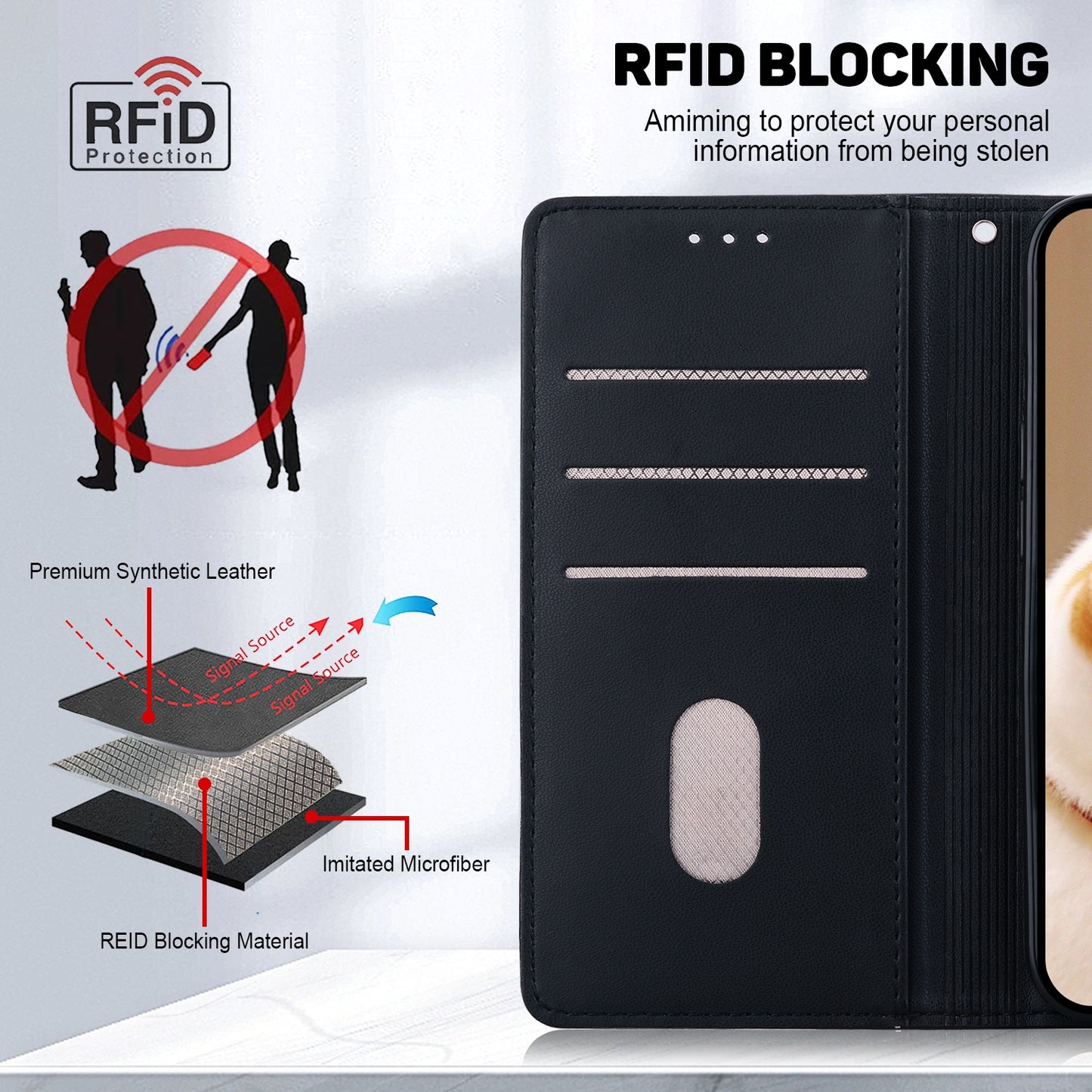 For OPPO K12 Cute Cats RFID Leather Phone Case(Black)