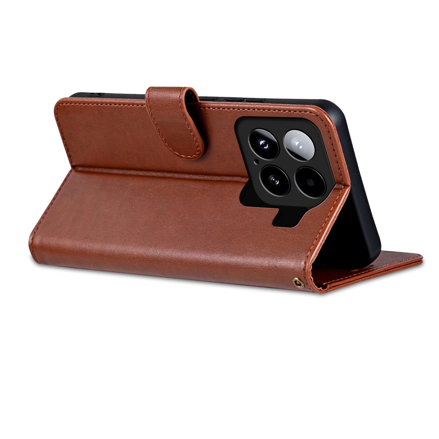 For Xiaomi 15 AZNS Sheepskin Texture Flip Leather Phone Case(Brown)