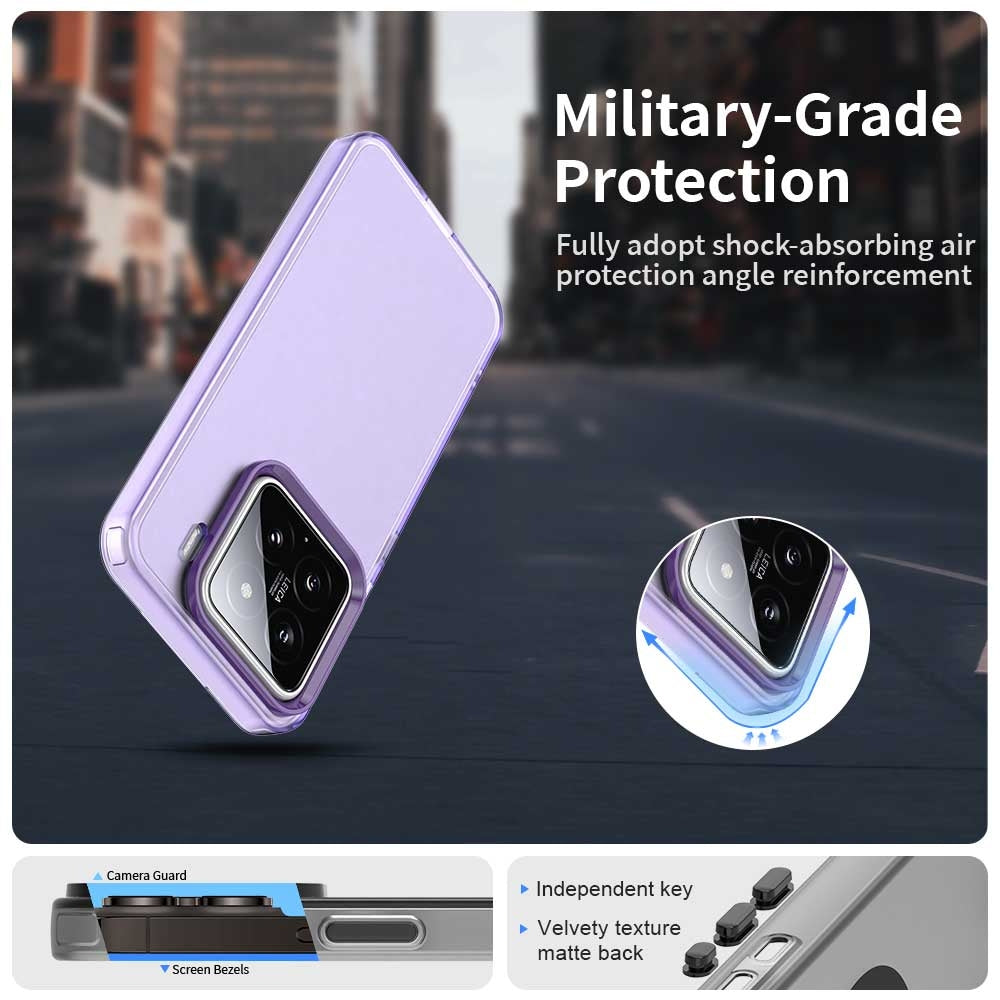 For Xiaomi 15 Candy PC Hybrid TPU Shockproof Phone Case(Purple)