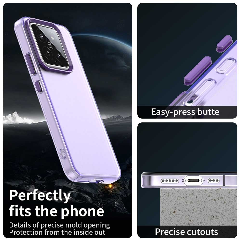 For Xiaomi 15 Candy PC Hybrid TPU Shockproof Phone Case(Purple)