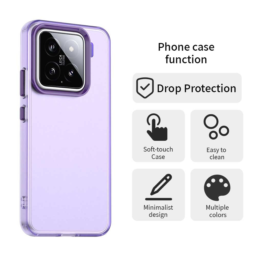 For Xiaomi 15 Candy PC Hybrid TPU Shockproof Phone Case(Purple)
