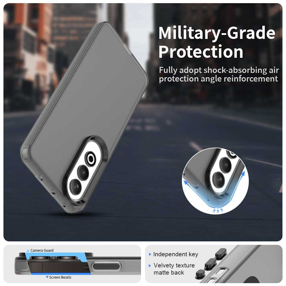 For OPPO K12 Plus Candy PC Hybrid TPU Shockproof Phone Case(Black)