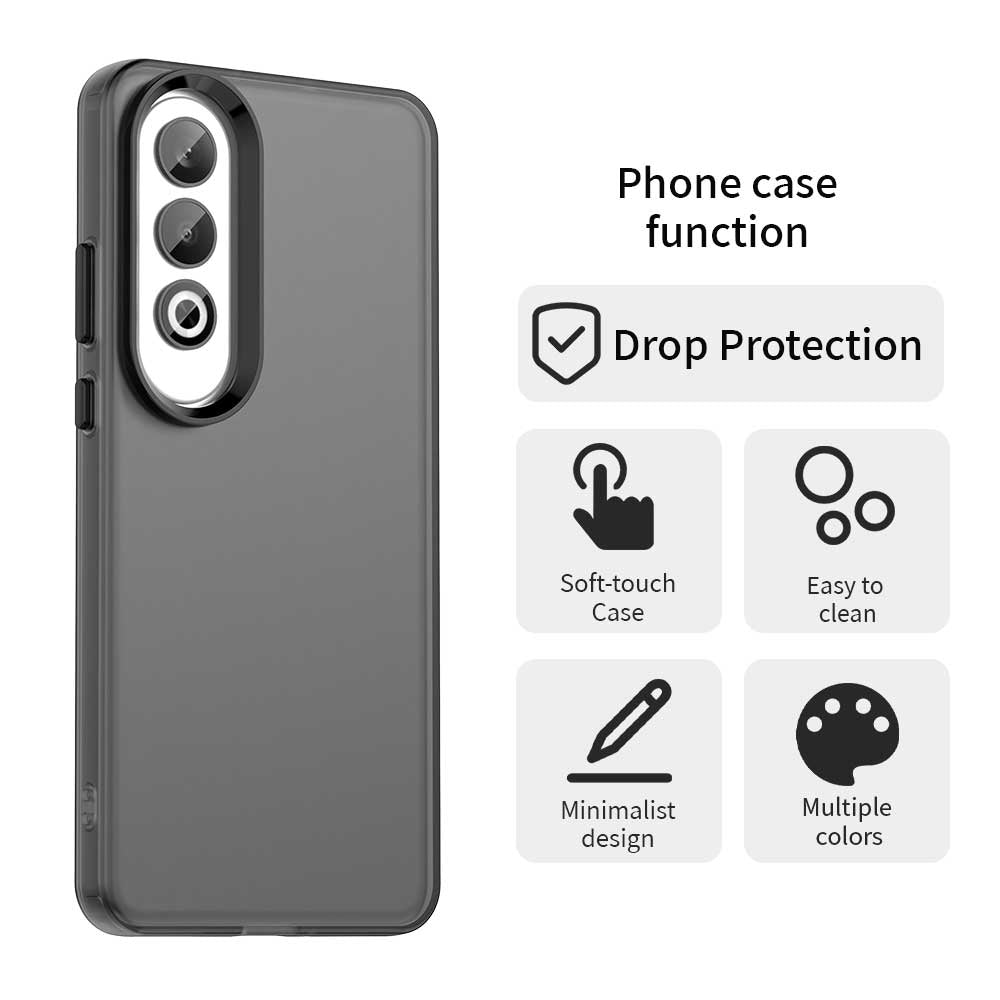 For OPPO K12 Plus Candy PC Hybrid TPU Shockproof Phone Case(Black)