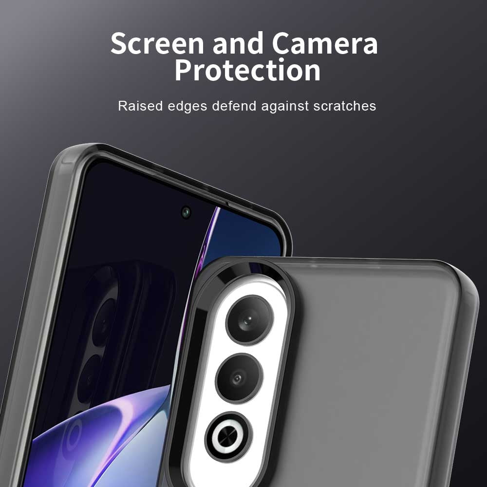 For OPPO K12 Plus Candy PC Hybrid TPU Shockproof Phone Case(Black)