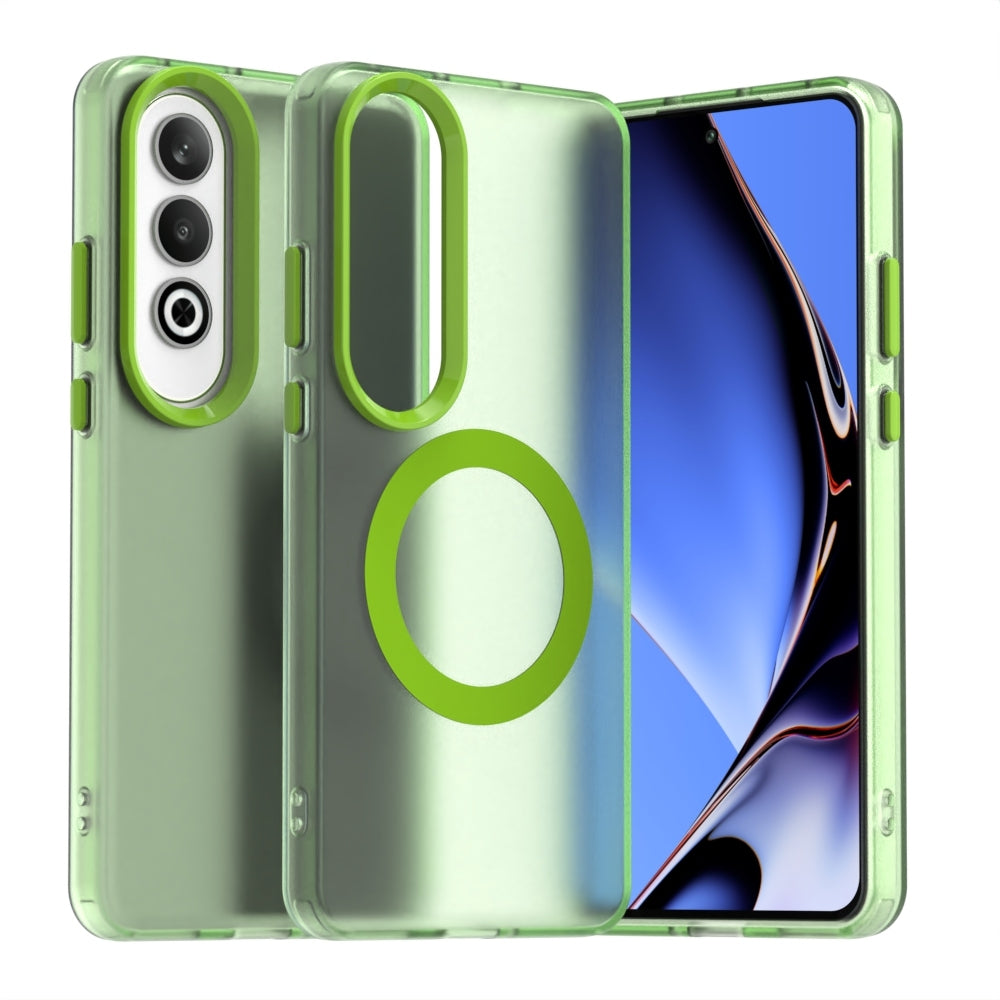 For OPPO K12 5G Candy Magsafe PC Hybrid TPU Phone Case(Green)