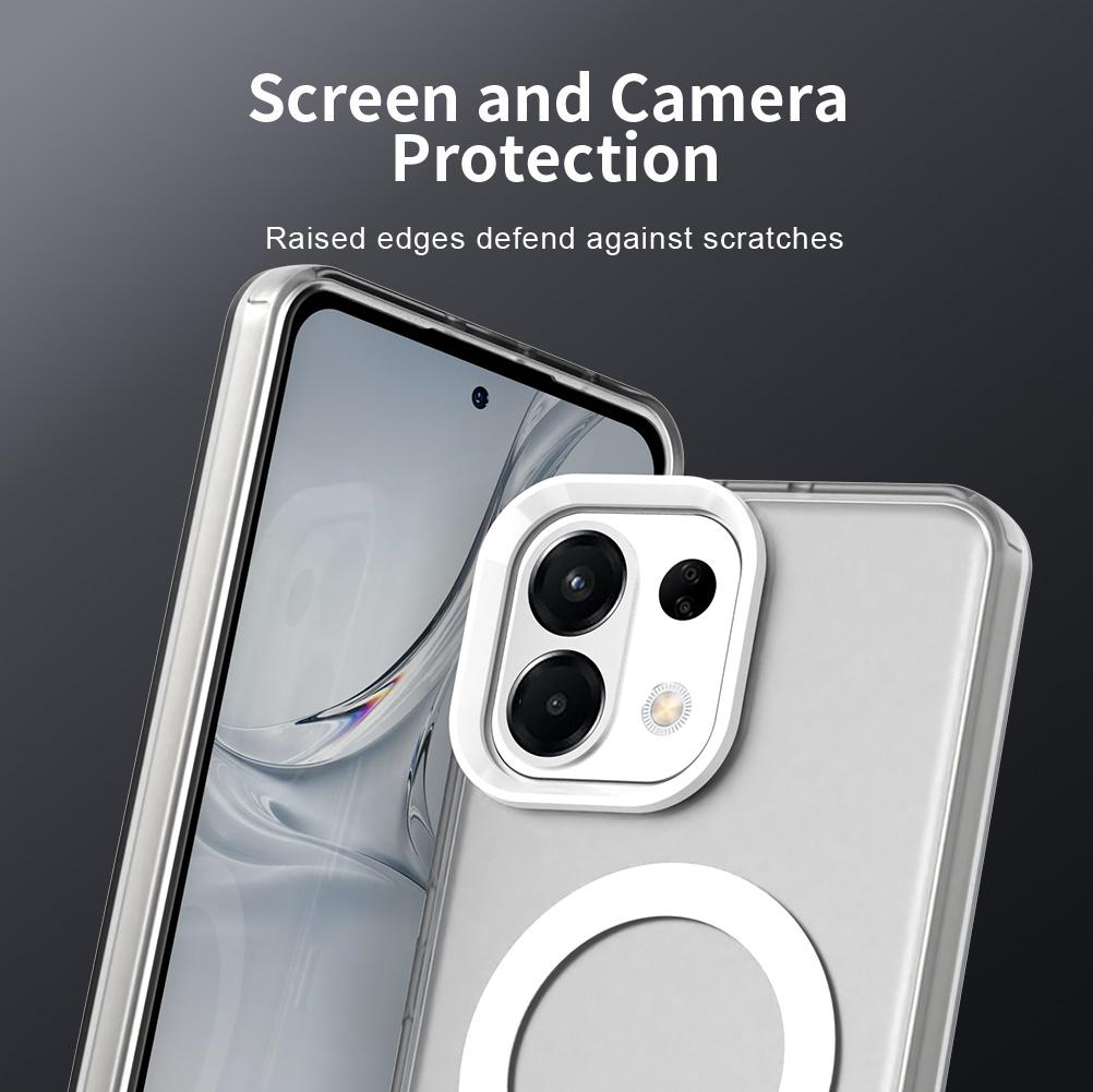 For OPPO K13 5G Candy Magsafe PC Hybrid TPU Phone Case(White)