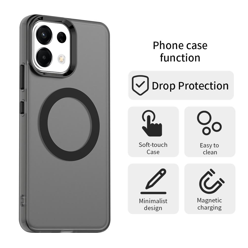 For OPPO K13 5G Candy Magsafe PC Hybrid TPU Phone Case(Black)