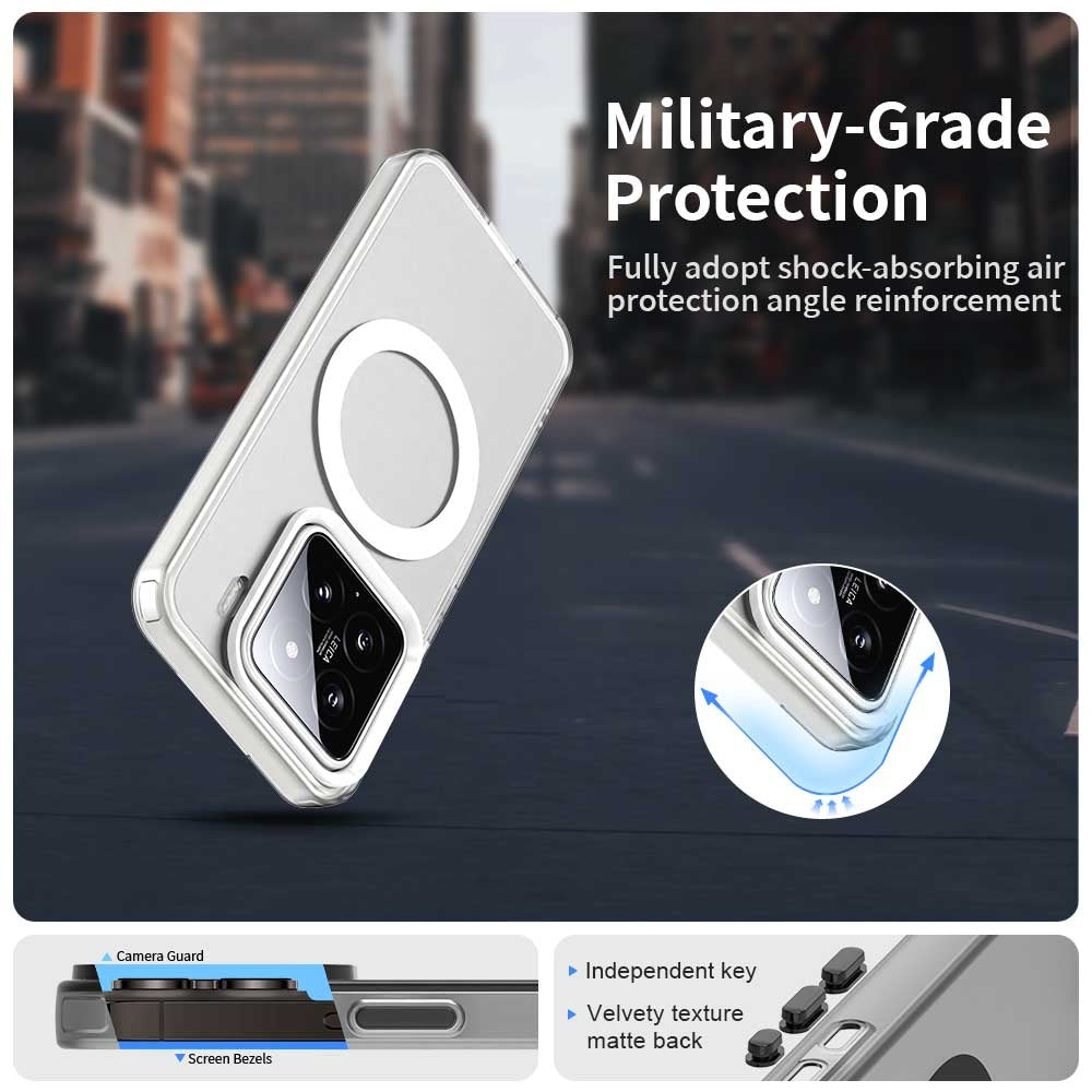 For Xiaomi 15 Pro Candy Magsafe PC Hybrid TPU Phone Case(White)